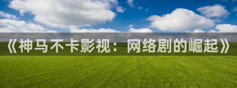 97干超碰在线：《神马不卡影视：网络剧的崛起》